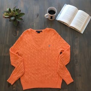 Ralph Lauren Sport orange knit sweater